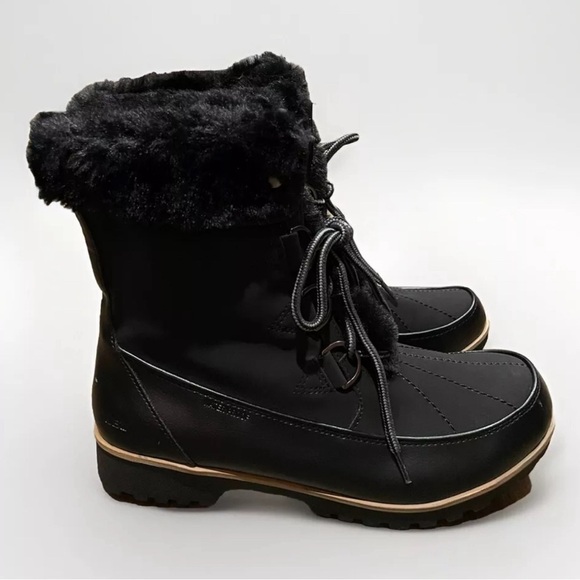 JBU By Jambu Northgate Waterproof Boots Women’s 10M Black Lace Up Faux Fur Lined - Picture 1 of 6